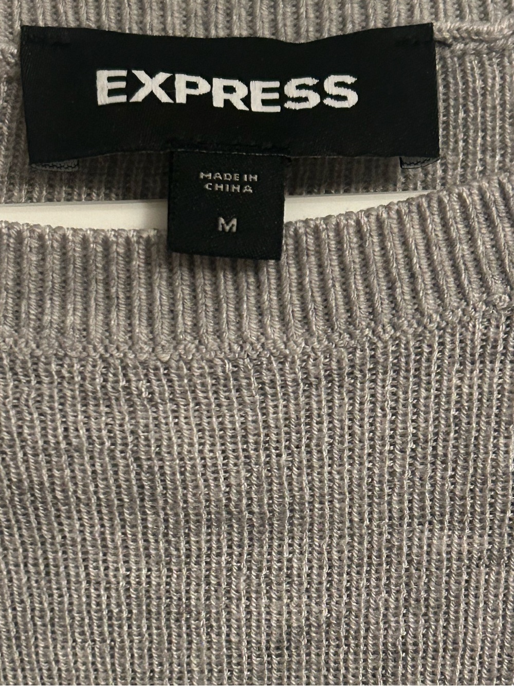 Express Short-Sleeve Ribbed Knit Top with Layered Ruffles - Picture 3 of 3